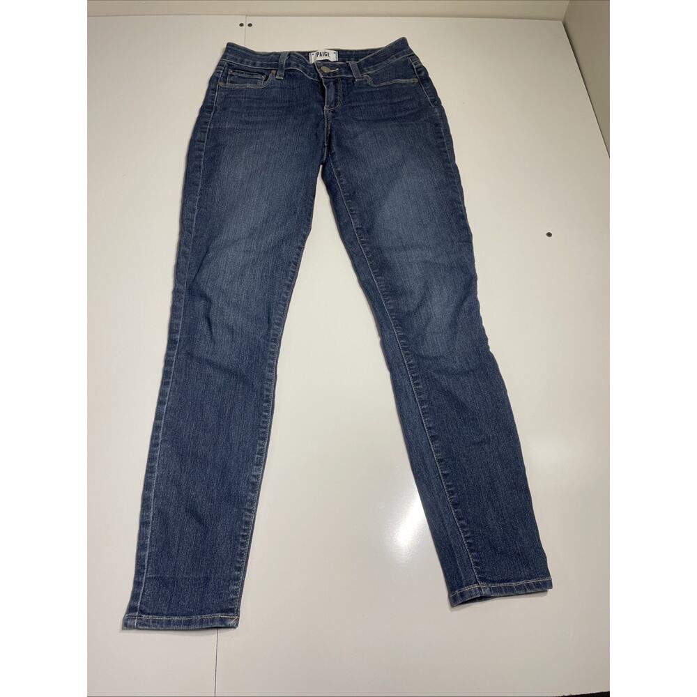 Paige Women's Verdugo Ankle Jeans Denim Pants Dark Wash Cotton Blend Size 26